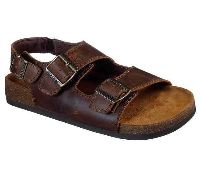 Sandalias de Verano Skechers Hombre - Krevon Marrones CTADU0219